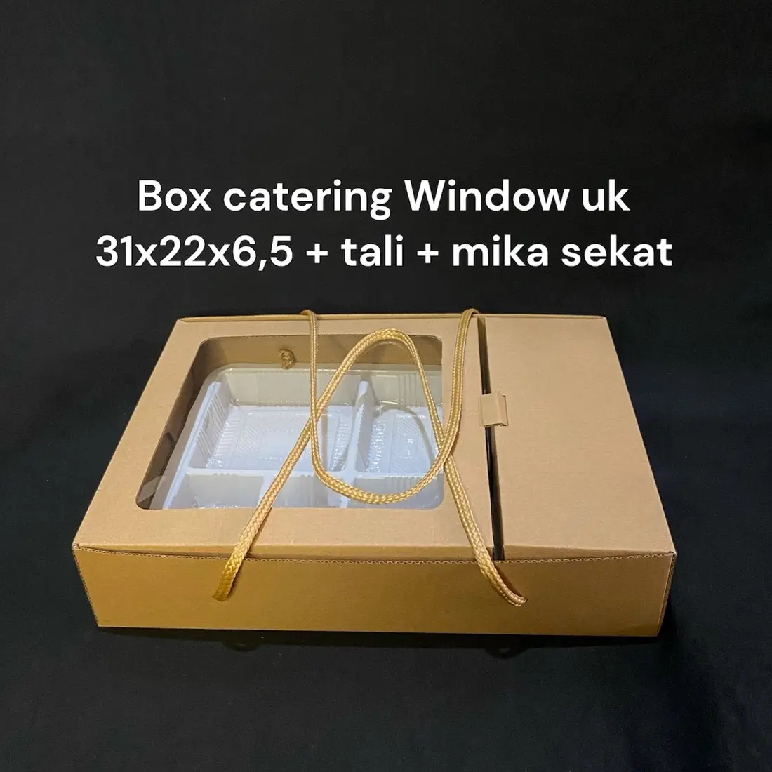 Dus eflute Catering Window uk 31x22x6,5 + tali + mika sekat (isi 10pcs)