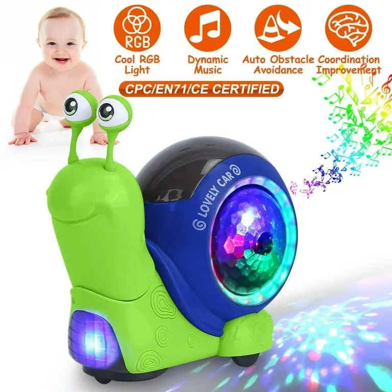SYARIAH TOYS MAINAN EDUKATIF ANAK HERMIT SNAIL GEAR SIPUT KEONG MUSIK LAMPU 3D Bergerak Edukasi 0
