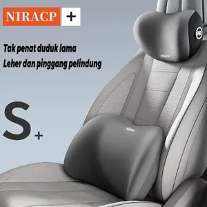 【COD】Bantal kursi pengemudi mobil "set" Satu bantal leher dan satu bantal pinggang untuk melindungi leher dan pinggang Memory Foam lembut dan nyaman. Car
