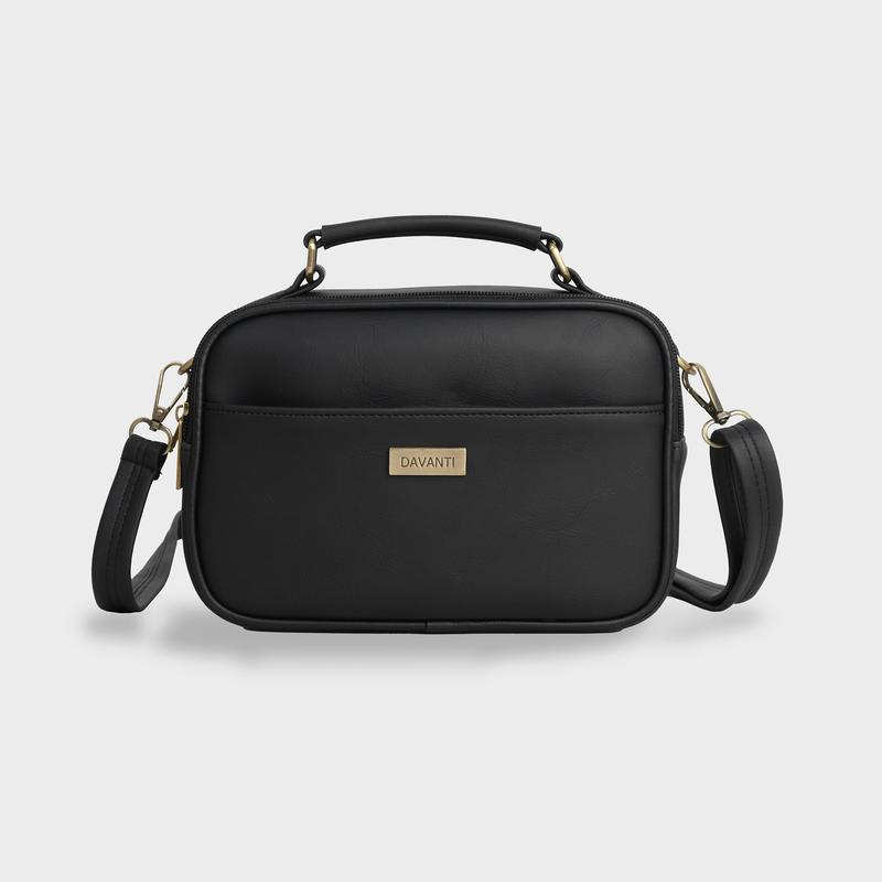 Túi Đeo Chéo Da Dáng Hộp Nhiều Ngăn Kháng Nước Cao Cấp Phong Cách D308