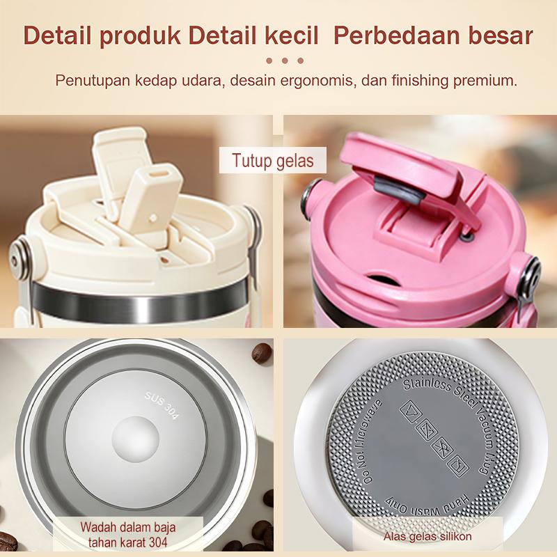 CucuLemon Tumbler Stainless Vacuum 890ML Botol Minum Besar Termos Anti Kebocoran Desain Kupu-Kupu Cantik & Merah Muda Pita CucuLemon Tumbler Stainless Vacuum 890ML Botol Minum Besar Termos Anti Kebocoran Desain Kupu-Kupu Cantik & Merah Muda Pita