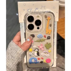 Case HP Untuk Tipe IPHONE Case Cover animasi lucu Bahan Softcase Transparan Terbaru TKK0072