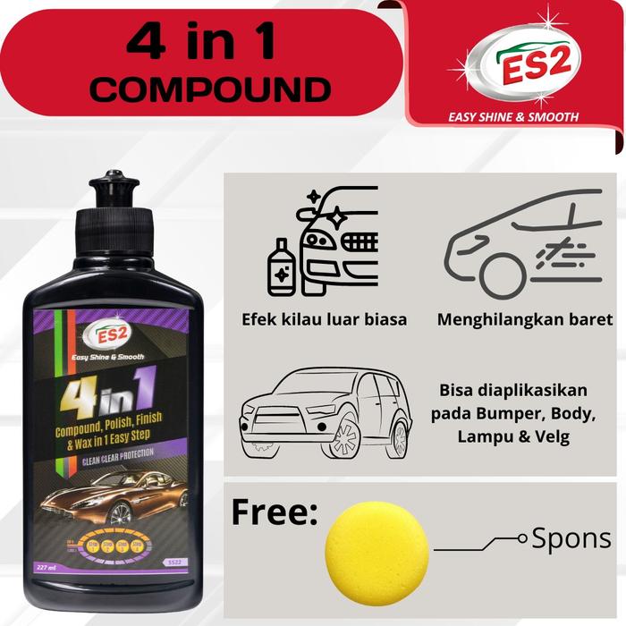 Gambar Langkah Terbaik Perawatan kendaraan dalam 1 Produk - 4 In 1 Compound Polish Finish & Wax Car dari ES2 Indonesia Kota Administrasi Jakarta Barat Tokopedia