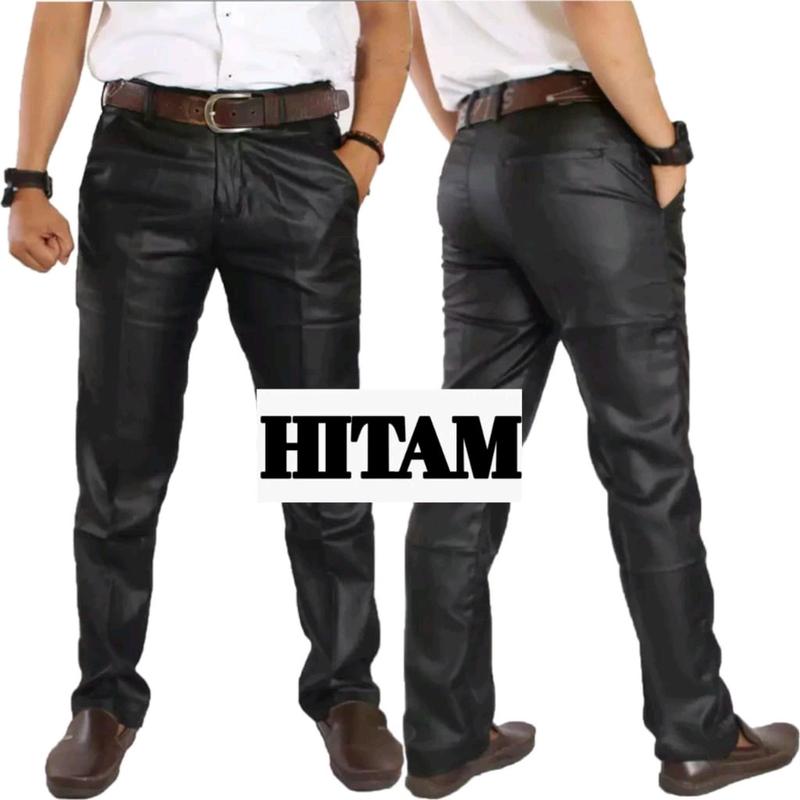 CELANA FORMAL PRIA BAHAN DASAR MENGKILAP METALIK UKURAN 27-38 Slim-fitting 2