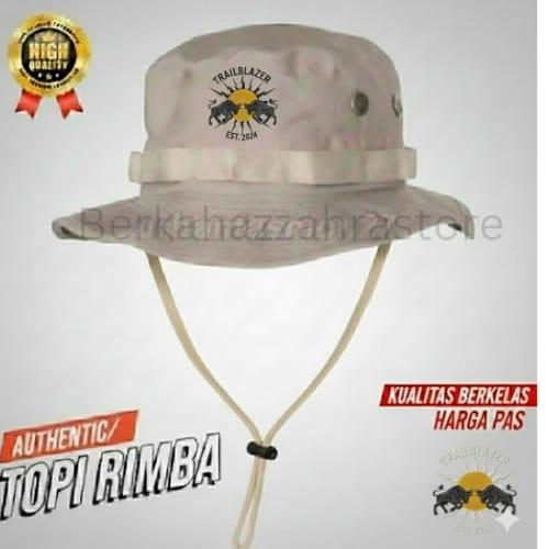 Rimba Trailblazer Premium Outdoor Topi Rimba Trailblazer Premium Outdoor Nyaman Adem Cocok Hiking Harian Sablon DTF Kualitas Distro Bahan Kuat Tahan Lama Lubang Jaring Ventilasi Maksimal Tali Serut Adjustable