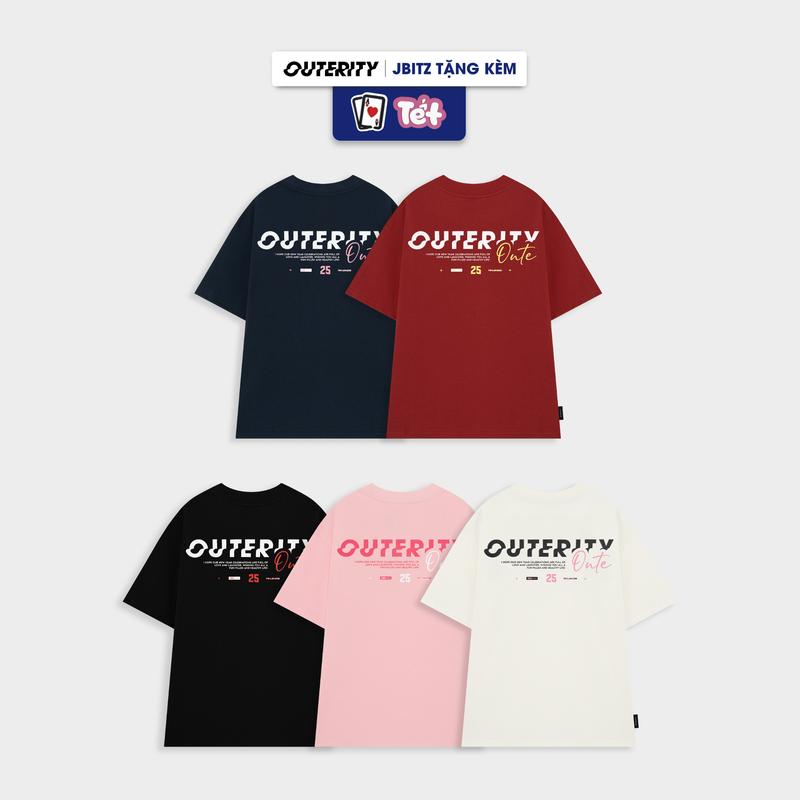 Áo Thun Outerity Signature 25 Form Oversize / Cotton Nam Nữ Unisex Form Rộng Local brand