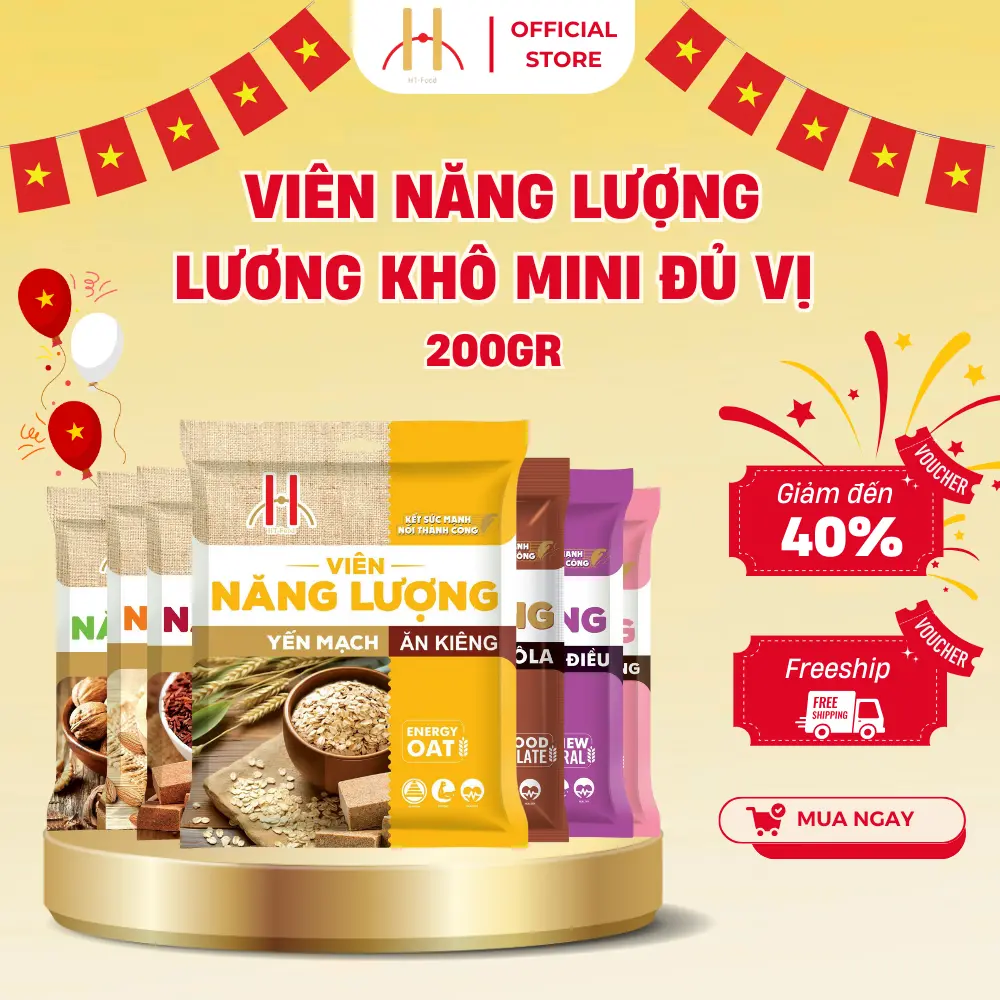 Lương khô mini 200g - Viên năng lượng HT-Food Ăn Vặt Snack