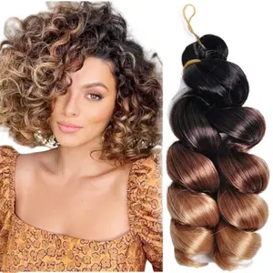 INDO BRAID Spanish Wand Curl Rambut Sulam Rambut Sambung Rambut Anyam Rambut Sambung Keriting Rambut Palsu Papua Braid Black