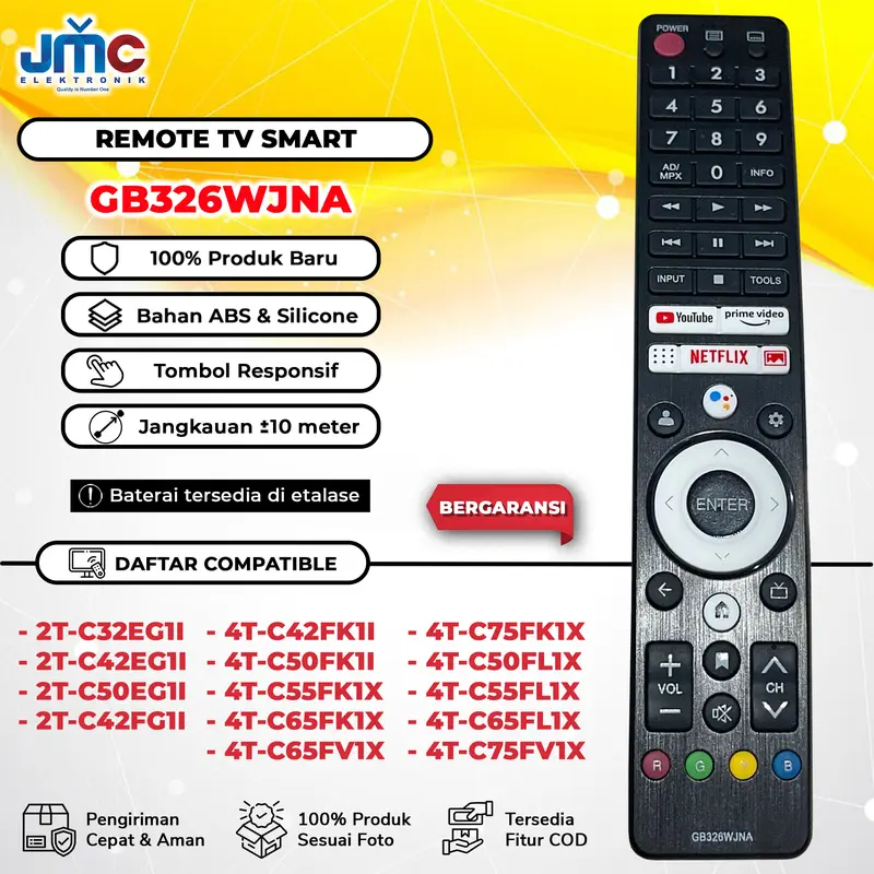 Remote Remot TV for LED TV GB326WJNA Buletooth Voice Assistant / Non Voice 0