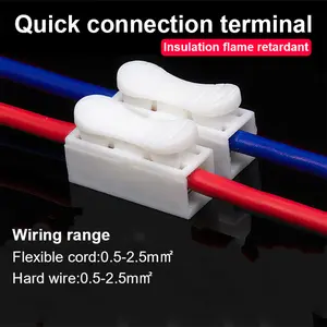COD 50 PCS Lampu Listrik kabel terminal cepat dua posisi konektor kawat tipe dorong konektor cepat terminal ch-2