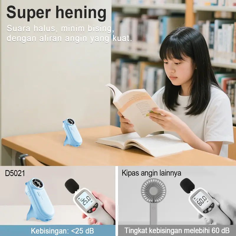 Diveblues Kipas Angin Mini Turbo Strong Portable Rechargeable Fan-5 Speed 14500RPM Digital Display Adjustable Turbo kipas High-speed Turbo kipas tangan 2000mAh tangan untuk olahraga luar ruangan dan pendinginan cepat Led kipas angin portable mini 3