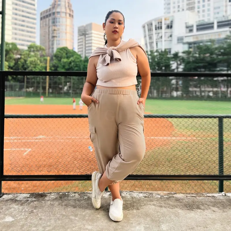 Bigins - Leo Jogger Cargo Pants/Jogger Pants Wanita/ Celana Sport/ Celana Olahraga - JLP013 5