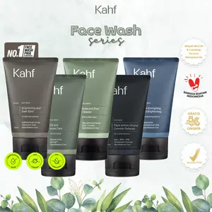 KAHF Man Facial Wash - Energizing And Brightening | Oil And Comedo | Oil And Acne | Exfo Scrub | Acne And Pore Scrub | Brightening & Dark Sport Scrub 100Ml