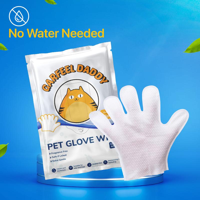Garfeel Daddy Pet Grooming Glove Wipes, Easy and Quick Cleaning ...