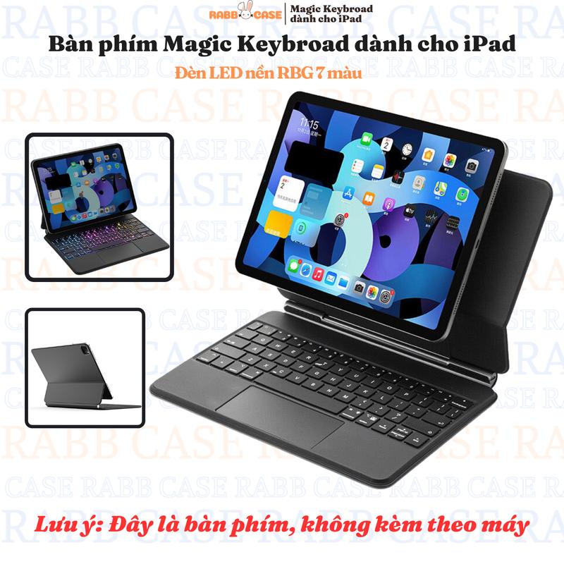 Không kèm theo máy iPad Bao da bàn phím Smart Keybroad dành cho các dòng iPad Gen 10 Air 4 5 10.9" Pro 11" 12.9 inch có đèn LED nền - Kết nối Bluetooth