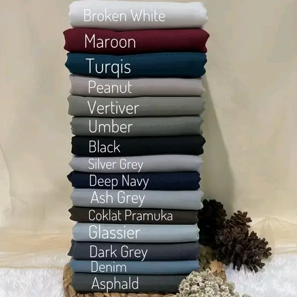 Hijab Segi Empat Paris Premium Lamour Warna Deep Navy Katun Korea 110x110cm - Voal, Square, Kerudung, Muslim