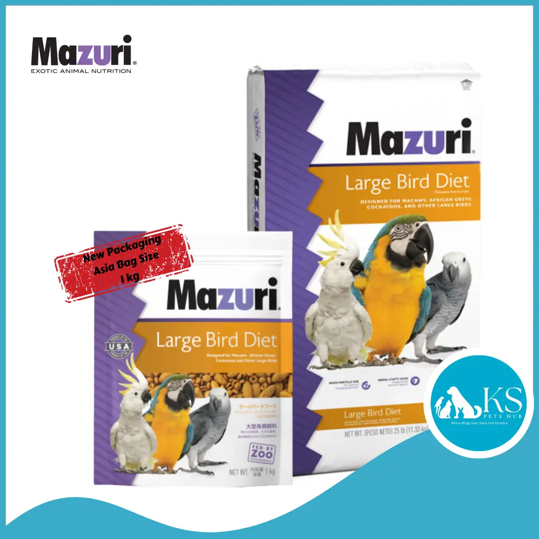 Mazuri Large Bird Maintenance Diet 1kg/25lb Parrot Bird Food Diet
