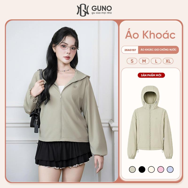 GUNO- Áo Khoác Gió Nữ Siêu Nhẹ 1 Lớp SP5| 26AG197