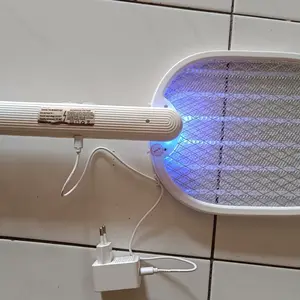 Greenland Raket Nyamuk Listrik 2 in 1 Pembunuh Nyamuk Elektrik Mosquito Killer LED Light Rechargeable Multifungsi HEG202