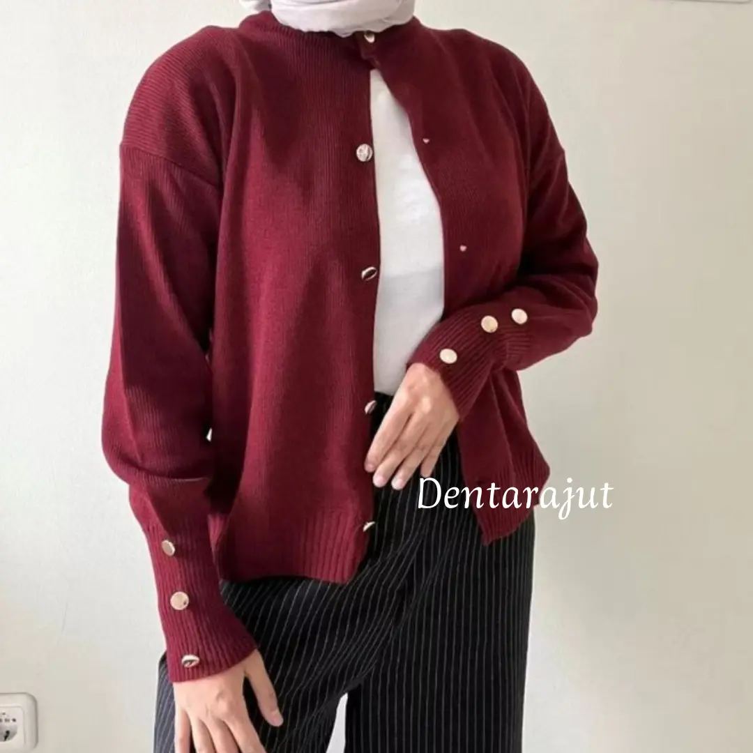 Aira Knit Button Cardigan Rajut Wanita