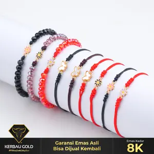 [Kerbau Gold] Gelang Emas Tali Kyuti 8K - Emas Asli 100%