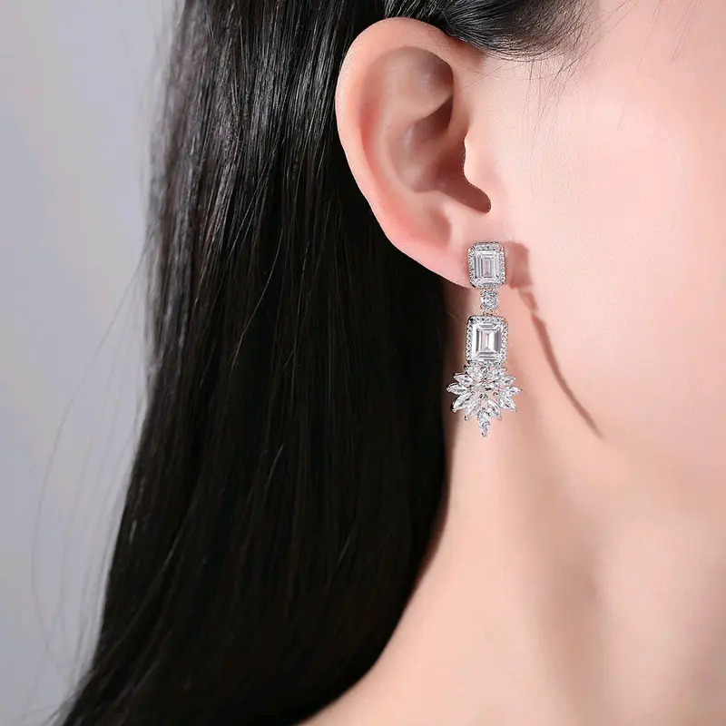 Anting tusuk pesta bridal premium zirconia AAA BYS020 high quality 4