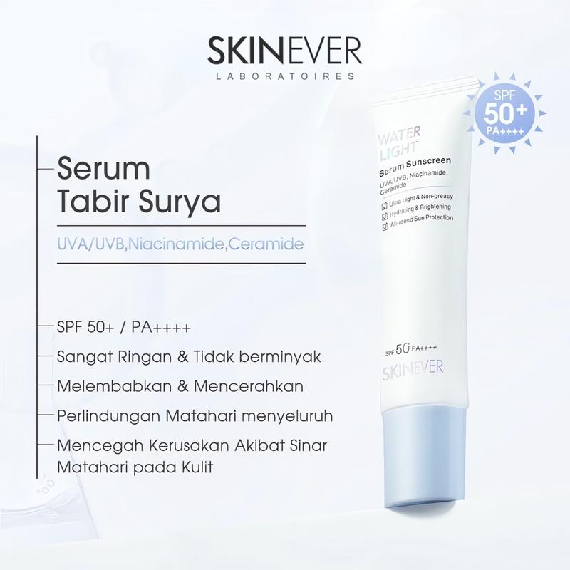 Product Introduction of Skinever Water Light Sunscreen SPF50+ PA++++ Tone Up Face – Hybrid Physical Sunscreen Minimalist untuk Wajah Berjerawat, Mencerahkan & Glass Skin 23