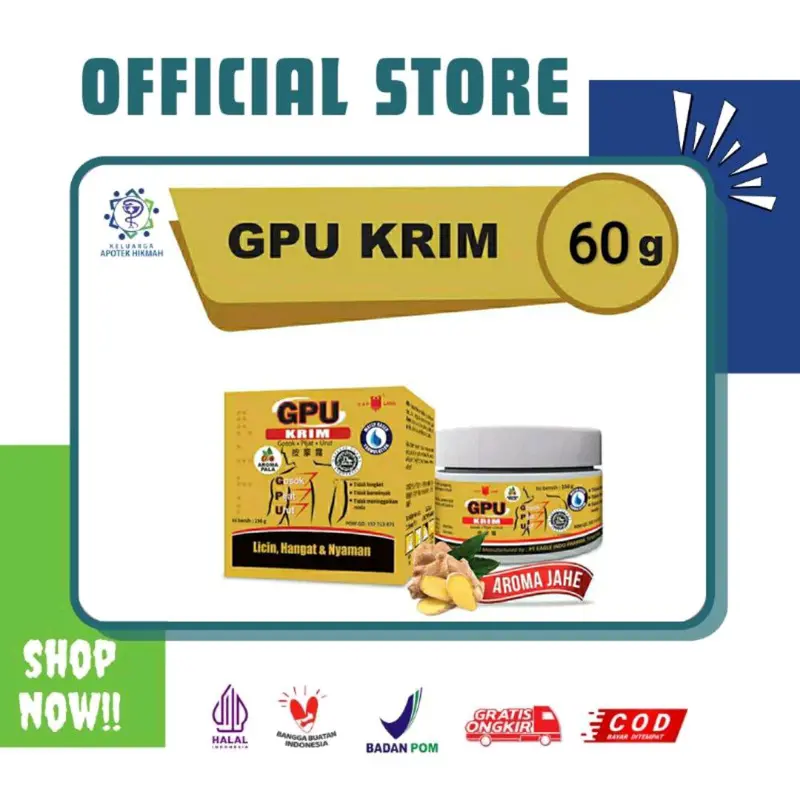 GPU Krim Balm Aromatheraphy Cream Oles Jahe Pala Sereh 2