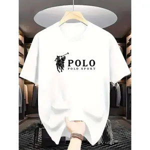 Kaos Unisex Katun 220g Lengan Pendek Kerah Bulat 24s Nyaman dan Lembut Cocok untuk Pria dan Wanita Bahan 100% Cotton Fit Longgar Gaya Cute European dan American Trendy