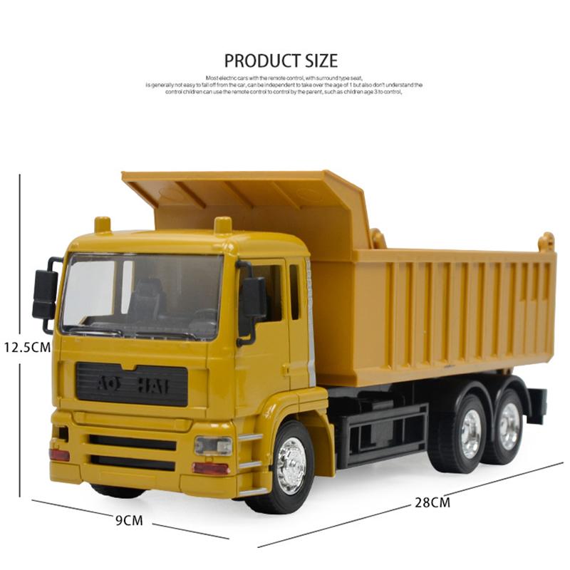 Truk Dumper Remote Control Mainan Pemuat Konstruksi dengan Lampu dan Musik RC Mobil 8 Channel 1:24 5