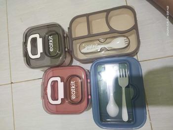Product Review of LUNCH BOX 3 & 4 SEKAT FREE SPORK I LUNCH BOX BPA FREE I KOTAK BEKAL DENGAN SEKAT from N**🌿 0