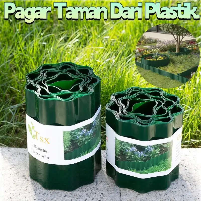 pagar taman plastik bergelombang pembatas rumput dekorasi kebun tahan cuaca halaman balkon