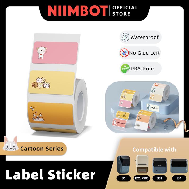 NIIMBOT Cartoon Label Sticker For B1 B21 PRO B31 B3S B4 Custom niimbot-cartoon-label-sticker-for-b1-b21-pro-b31-b3s-b4-custom