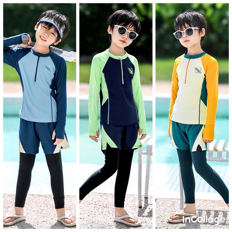 (QCCC) sz 120-170 (18kg-48kg) Bộ bơi rời dài bé trai SBT532 Set đồ bơi trẻ em trai rời sai đại kiểu thể thao thời trang cho bé SUBIN kids