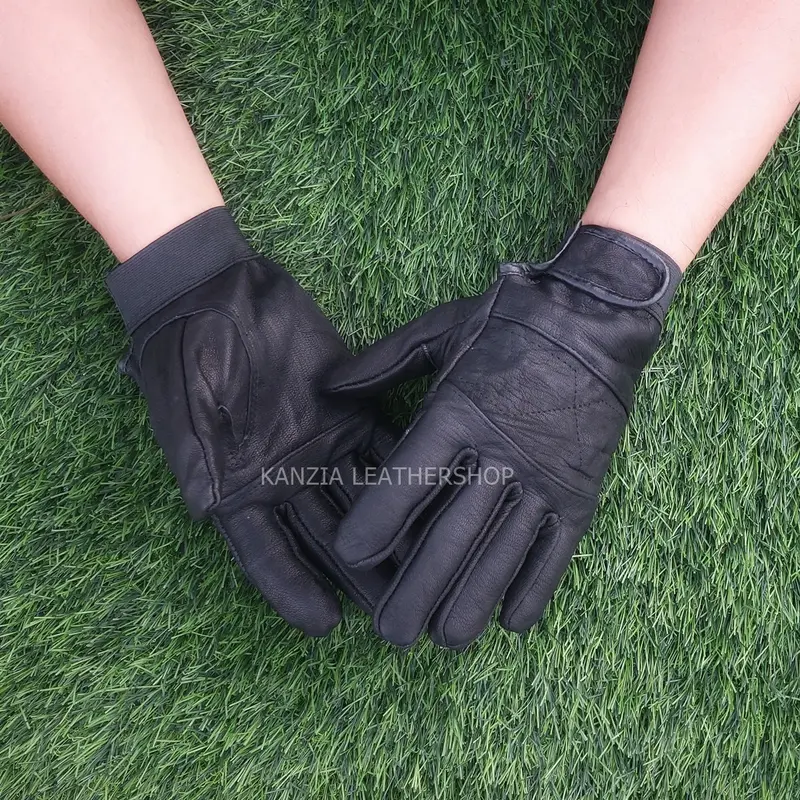 Sarung Tangan Kulit Kambing Ekonomis Full Jari Kanzia Leathershop Safety 8