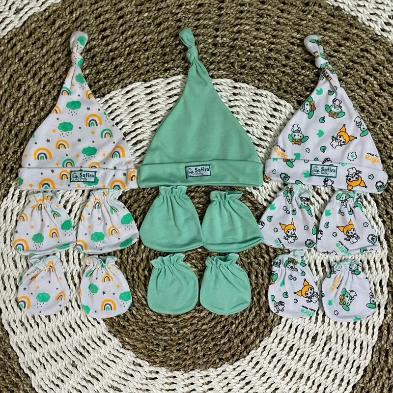 Set topi sartaki bayi SNI motip dan polos