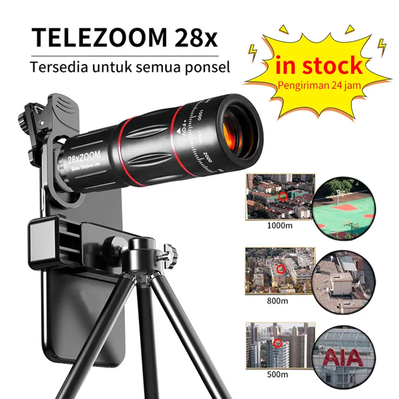 (In Stock) apexel 28x zoom lensa apexel 18x25 telezoom lensa tele zoom hp Lensa Apexel 28X Original 0