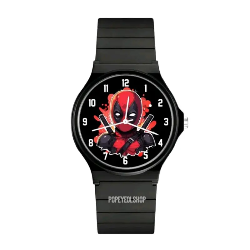 Jam Tangan Anak Karakter Deadpool Ukuran Kecil 0