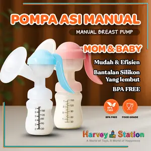 Pompa ASI Manual Breast Pump Botol Dot Susu Bayi BPA FREE Murah Impor COD Accessories Biru Pink Moms Merah