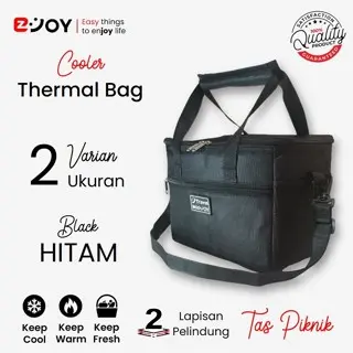 EZJOY Cooler Thermal Bag HITAM / Tas Termal Foil Piknik dan Perlengkapan Botol Susu Bayi / Travel Bag 0