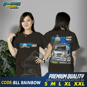 Kaos Truck Rainbow Ripus balap bahan kaos katun combed All Size   Billionaire Truck Indonesia