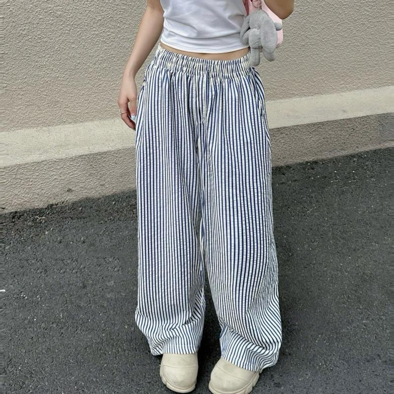 Calem Club - STRIPE PANTS - Quần dài kẻ sọc ống rộng phong cách streetwear unisex nam nữ quần kẻ sọc