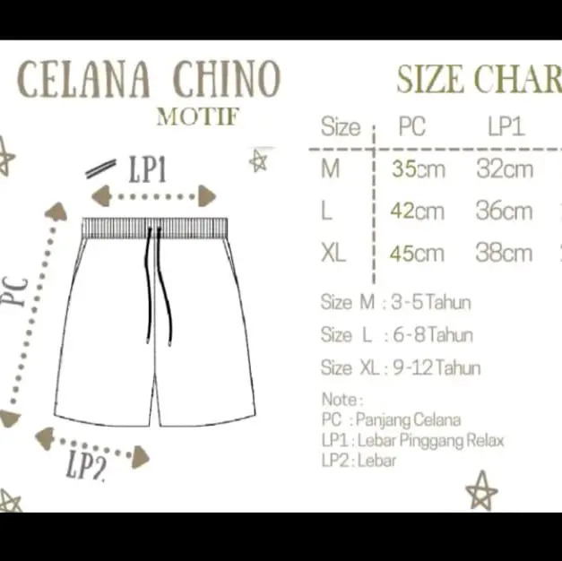 Cowok Cewek//Celana pendek chinos motif anak//motif karakter fashion 5