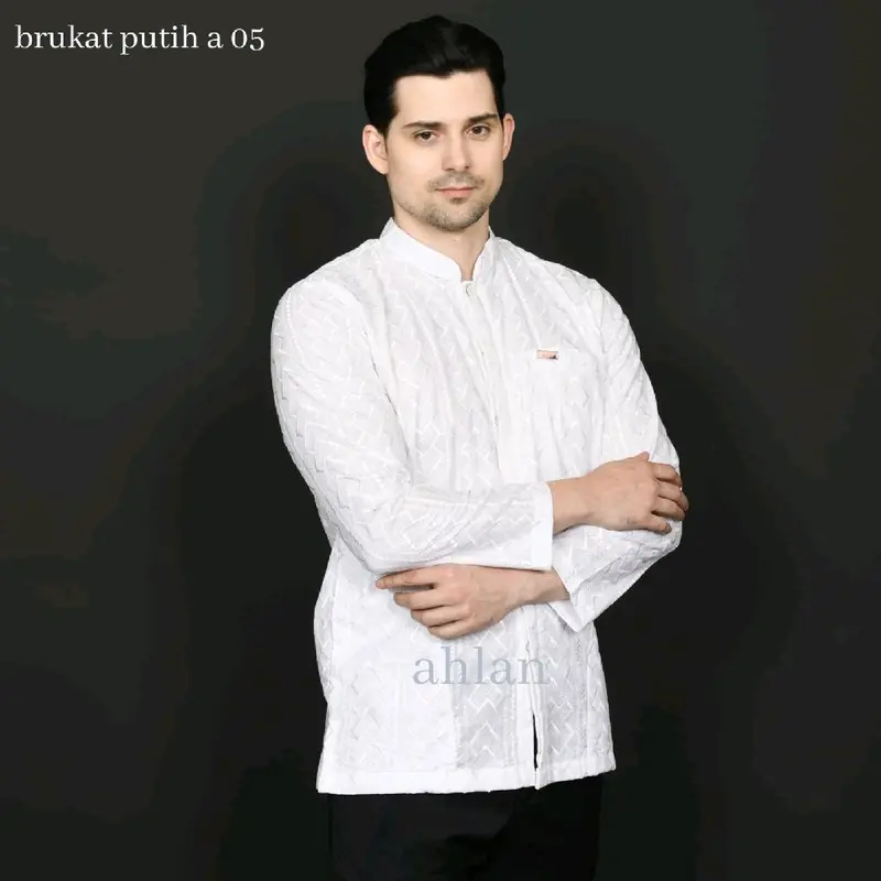 KEMKO (KEMEJA KOKO) AHLAN- LENGAN PANJANG, BAHAN JAGUAR SILK MOTIF TERBARU 6