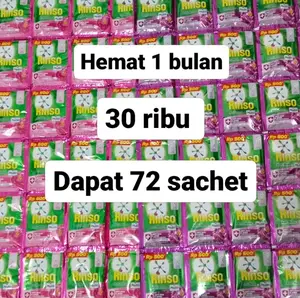 paket murah Rinso Cair 72 pcs / Sachet 18ml - Wangi Tahan Lama - kemasan random