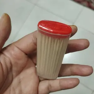 Tusuk Gigi Tempat Model Korek isi 50pcs / Tusuk Gigi Bambu Portable Model Saku Mulut Box