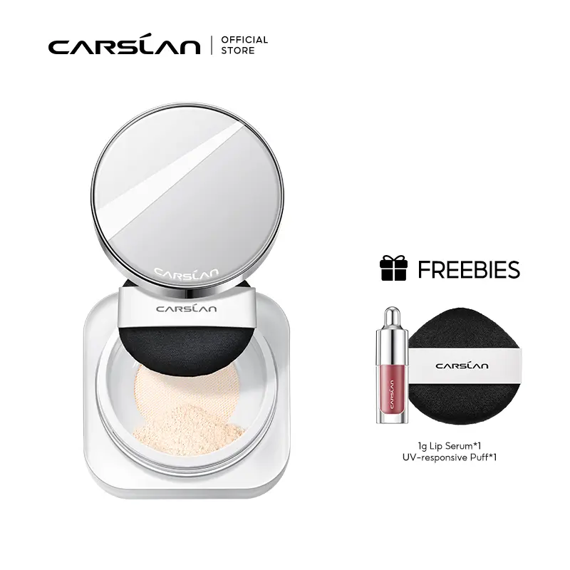 CARSLAN Cloud Touch Soft Focus Sunscreen Loose Powder SPF40 PA+++Matte Oil Control 24H Longwear Waterproof