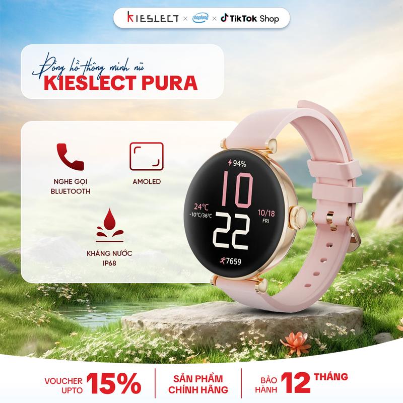   NEW  Đồng hồ thông minh nữ Kieslect Pura I Nghe gọi bluetooth I AMOLED I Kháng nước IP68 