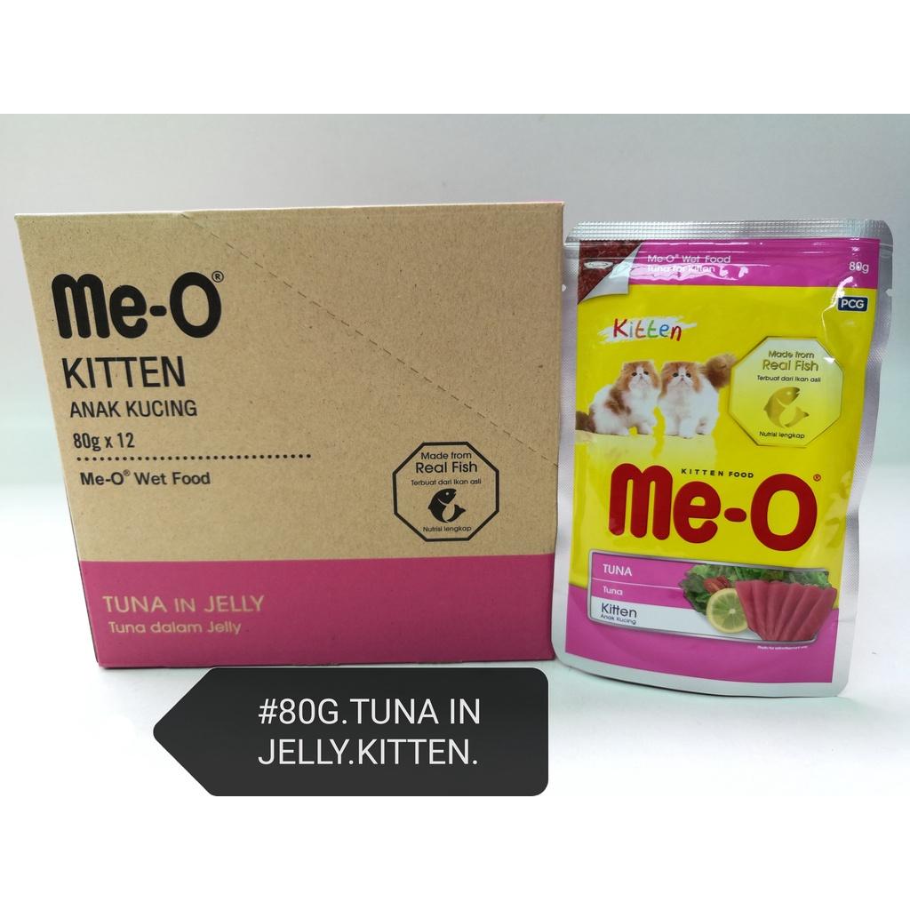 (12xPacks) Me-O Pouch Kitten Wet Cat Food Feed 80gram Tuna Fish Makanan Kucing