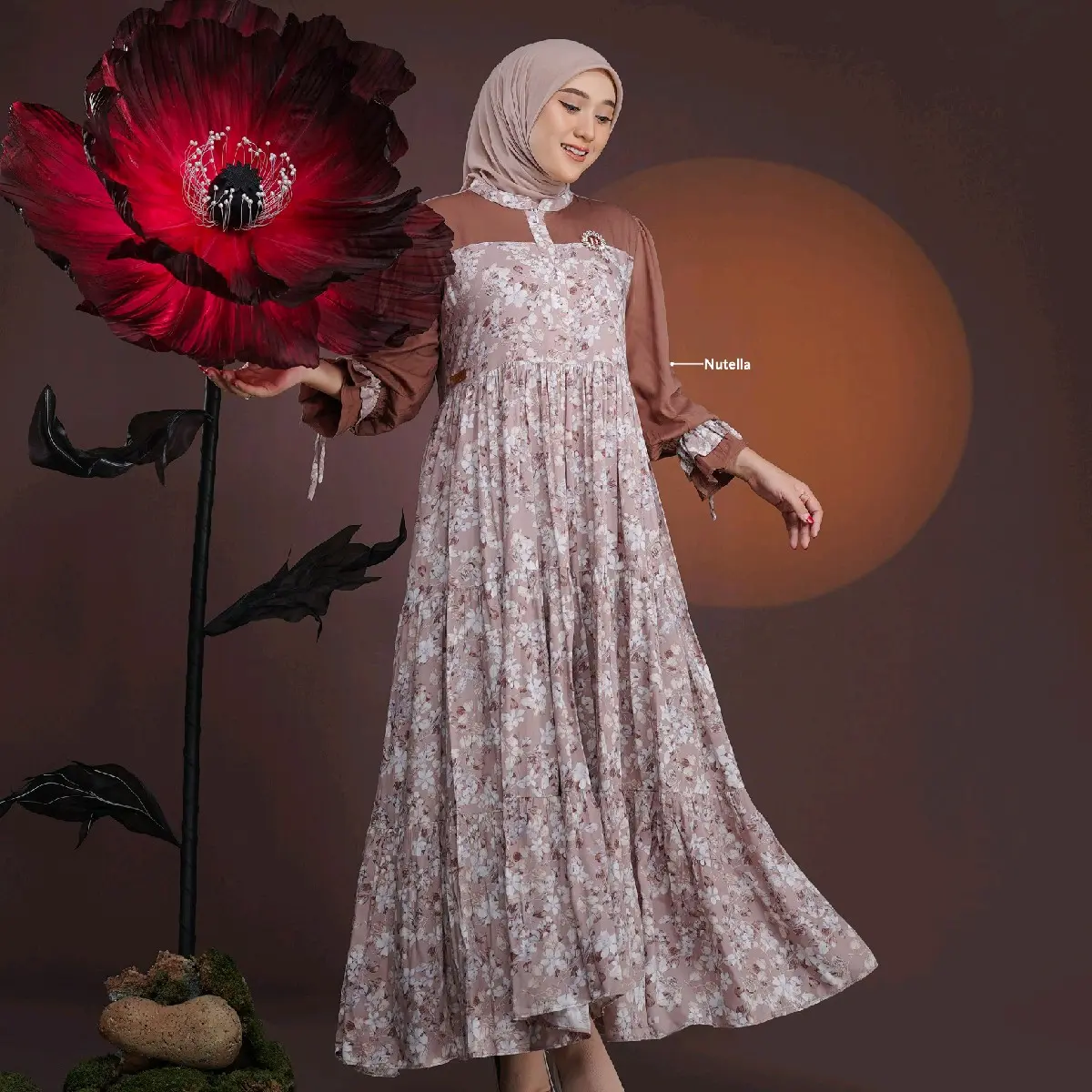 POLANIA MIDI DRESS NADHEERA LUXURY - MIDI DRESS TERBARU RAYON PREMIUM